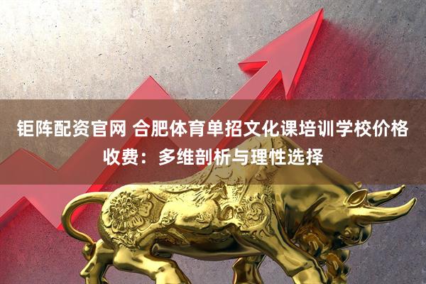 钜阵配资官网 合肥体育单招文化课培训学校价格收费：多维剖析与理性选择